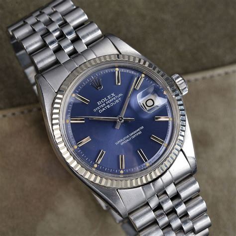 rolex reference 1601 blue dial|Rolex datejust ref 1601.